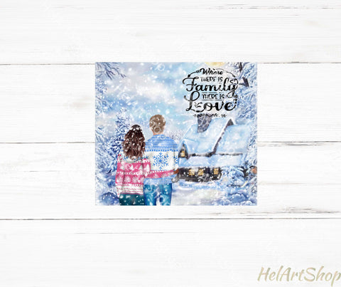 Christmas Couple Tumbler PNG | Sublimation Wrap PNG Sublimation _HelArtShop_ 