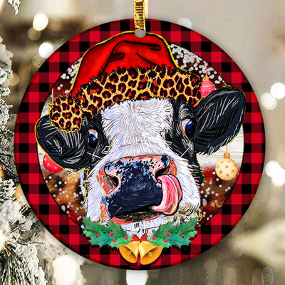 Christmas Cow Ornament Png, Round Christmas Ornament, PNG Instant Download, Xmas Ornament Sublimation Designs Downloads Sublimation CaldwellArt 