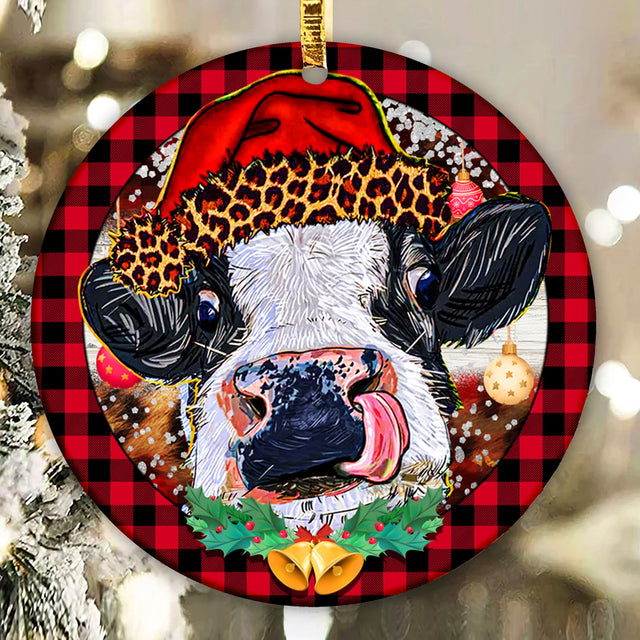 Christmas Cow Ornament Png, Round Christmas Ornament, PNG Instant Download, Xmas Ornament Sublimation Designs Downloads Sublimation CaldwellArt 