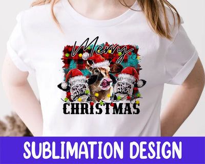 Christmas cow PNG download Farm animal sublimation design Sublimation iStyleDesign 