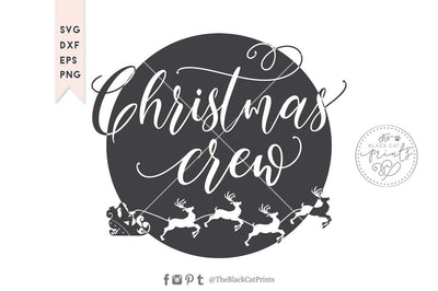 Christmas crew cut file SVG TheBlackCatPrints 