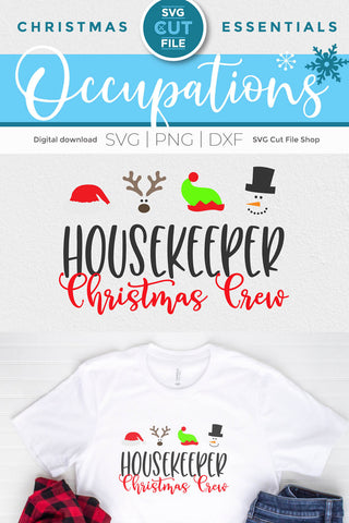 Christmas Crew Housekeeper svg SVG SVG Cut File 