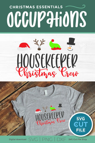 Christmas Crew Housekeeper svg SVG SVG Cut File 