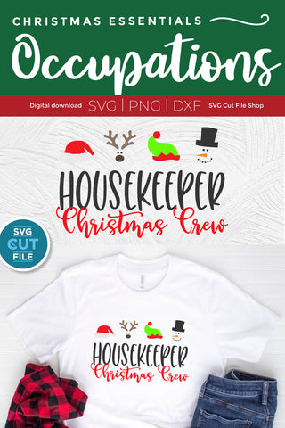 Christmas Crew Housekeeper svg SVG SVG Cut File 