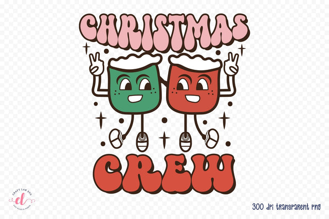 Christmas Crew, Retro Christmas Sublimation Sublimation CraftLabSVG 