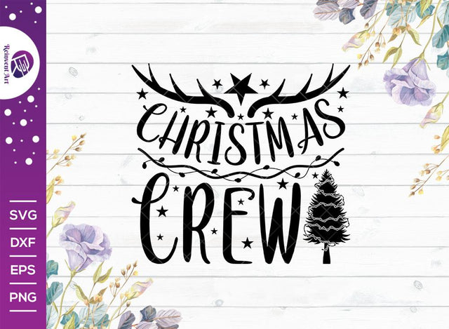 Christmas Crew SVG Cut File | Christmas Svg | Christmas lights Svg | Family Christmas Svg | T-shirt Design SVG Reinvent Art 