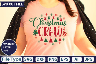 CHRISTMAS CREW SVG CUT FILE,SVGs,quotes-and-sayings,food-drink,mini-bundles,print-cut,on-sale, SVG DesignPlante 503 