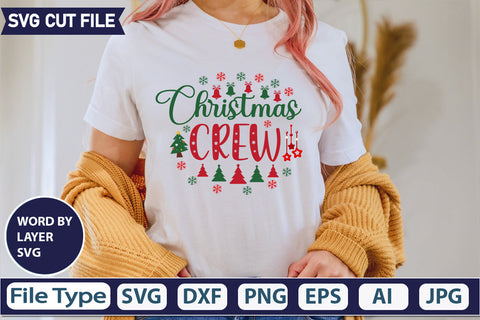 CHRISTMAS CREW SVG CUT FILE,SVGs,quotes-and-sayings,food-drink,mini-bundles,print-cut,on-sale, SVG DesignPlante 503 