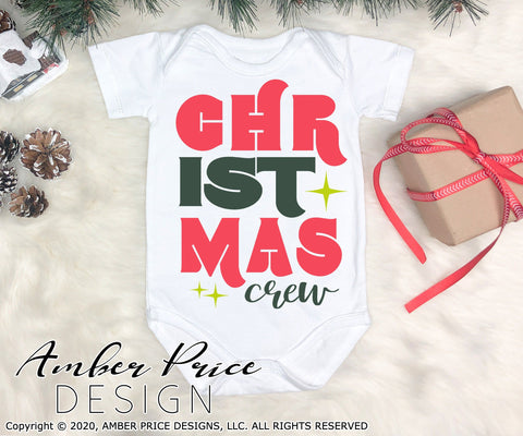 Christmas Crew SVG | Retro Christmas SVG PNG DXF | Christmas Shirt SVGs SVG Amber Price Design 