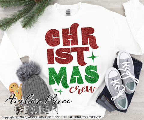 Christmas Crew SVG | Retro Christmas SVG PNG DXF | Christmas Shirt SVGs SVG Amber Price Design 