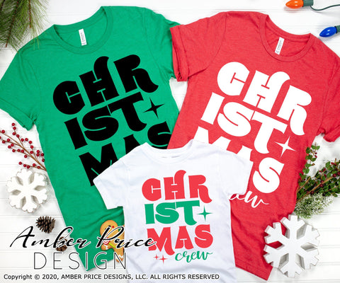 Christmas Crew SVG | Retro Christmas SVG PNG DXF | Christmas Shirt SVGs SVG Amber Price Design 