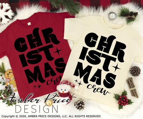 Christmas Crew SVG | Retro Christmas SVG PNG DXF | Christmas Shirt SVGs SVG Amber Price Design 