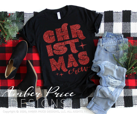 Christmas Crew SVG | Retro Christmas SVG PNG DXF | Christmas Shirt SVGs SVG Amber Price Design 