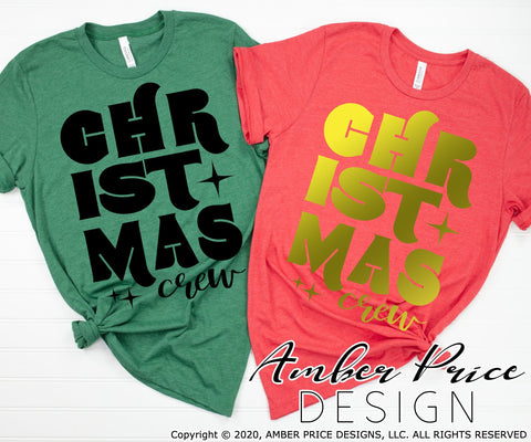 Christmas Crew SVG | Retro Christmas SVG PNG DXF | Christmas Shirt SVGs SVG Amber Price Design 