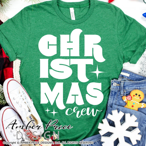 Christmas Crew SVG | Retro Christmas SVG PNG DXF | Christmas Shirt SVGs SVG Amber Price Design 