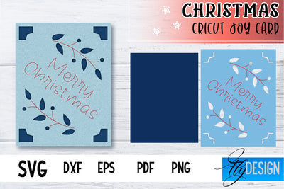 Christmas Cricut Joy Card SVG |Paper Cut SVG | Christmas SVG Design SVG Fly Design 