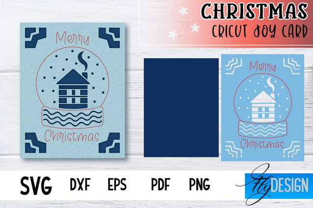 Christmas Cricut Joy Card SVG |Paper Cut SVG | Christmas SVG Design SVG Fly Design 