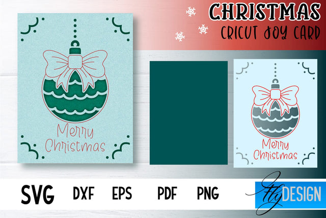 Christmas Cricut Joy Card SVG |Paper Cut SVG | Christmas SVG Design SVG Fly Design 