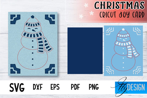 Christmas Cricut Joy Card SVG |Paper Cut SVG | Christmas SVG Design SVG Fly Design 