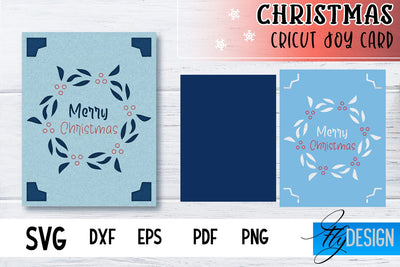 Christmas Cricut Joy Card SVG |Paper Cut SVG | Christmas SVG Design SVG Fly Design 