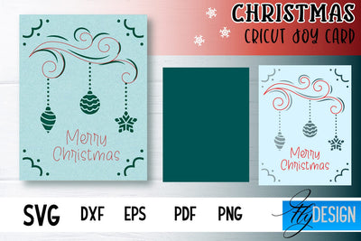 Christmas Cricut Joy Card SVG |Paper Cut SVG | Christmas SVG Design SVG Fly Design 