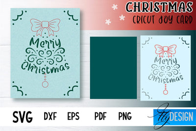 Christmas Cricut Joy Card SVG |Paper Cut SVG | Christmas SVG Design SVG Fly Design 