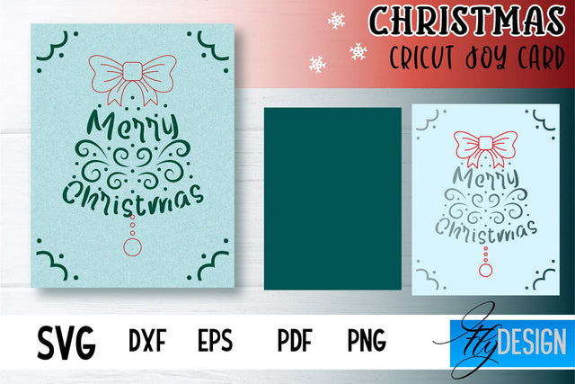 Christmas Cricut Joy Card SVG |Paper Cut SVG | Christmas SVG Design SVG Fly Design 