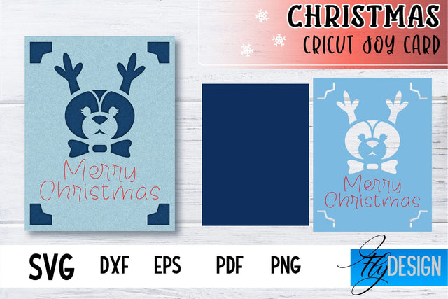 Christmas Cricut Joy Card SVG |Paper Cut SVG | Christmas SVG Design SVG Fly Design 