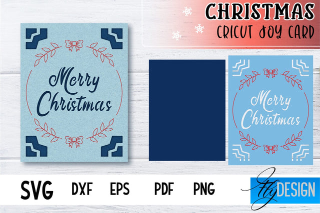 Christmas Cricut Joy Card SVG |Paper Cut SVG | Christmas SVG Design SVG Fly Design 
