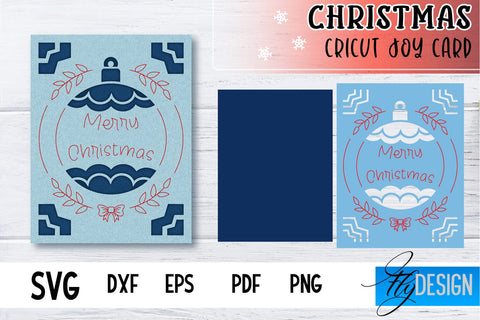 Christmas Cricut Joy Card SVG |Paper Cut SVG | Christmas SVG Design SVG Fly Design 