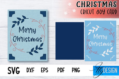 Christmas Cricut Joy Card SVG |Paper Cut SVG | Christmas SVG Design SVG Fly Design 