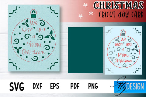 Christmas Cricut Joy Card SVG |Paper Cut SVG | Christmas SVG Design SVG Fly Design 