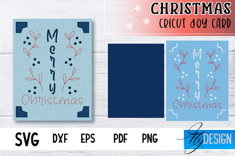 Christmas Cricut Joy Card SVG |Paper Cut SVG | Christmas SVG Design SVG Fly Design 