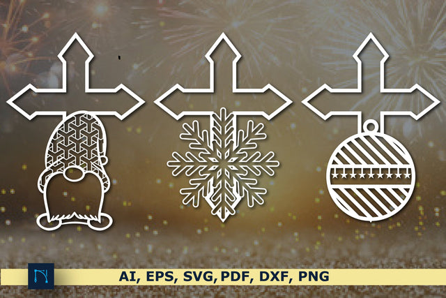 Christmas cross with element SVG bundle SVG MD JOYNAL ABDIN 