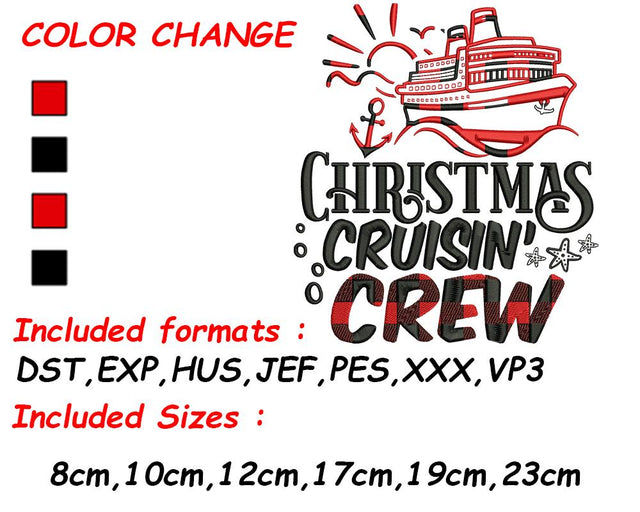 Christmas Cruise, Cruise Embroidery, Cruise Design, Surprise Christmas, Vacation Cruise Embroidery/Applique DESIGNS SVG Digital Designer 