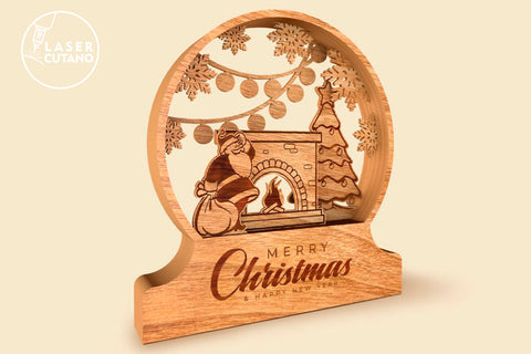 Christmas Crystal Balls Set Multilayer Laser Cut Files, Mandala, Round Sign SVG, 3D Designs, Mini Design Bundles SVG LaserCutano 