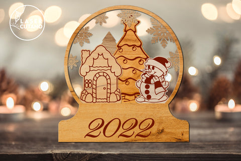 Christmas Crystal Balls Set Multilayer Laser Cut Files, Mandala, Round Sign SVG, 3D Designs, Mini Design Bundles SVG LaserCutano 