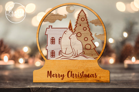 Christmas Crystal Balls Set Multilayer Laser Cut Files, Mandala, Round Sign SVG, 3D Designs, Mini Design Bundles SVG LaserCutano 