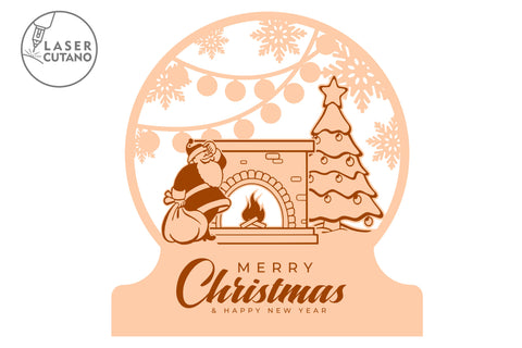 Christmas Crystal Balls Set Multilayer Laser Cut Files, Mandala, Round Sign SVG, 3D Designs, Mini Design Bundles SVG LaserCutano 