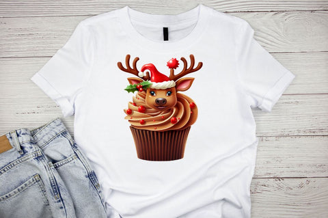 Christmas Cupcakes Printable Clipart Bundle Sublimation Regulrcrative 
