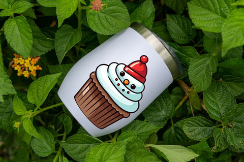 Christmas Cupcakes Printable Clipart Bundle Sublimation Regulrcrative 