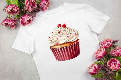 Christmas Cupcakes Printable Clipart Bundle Sublimation Regulrcrative 