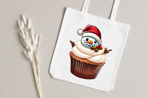 Christmas Cupcakes Printable Clipart Bundle Sublimation Regulrcrative 