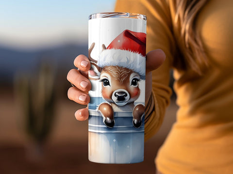 Christmas Cute deer tumbler wrap Sublimation Luvleigh Digitals 