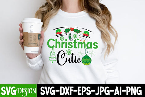Christmas Cutie SVG Cut File, Christmas Cutie Sublimation PNG, Christmas SVG Design, Christmas SVG Cut File, Christmas SVG Quotes, Merry Christmas SVG Design, Christnmas Sublimation PNG SVG BlackCatsMedia 