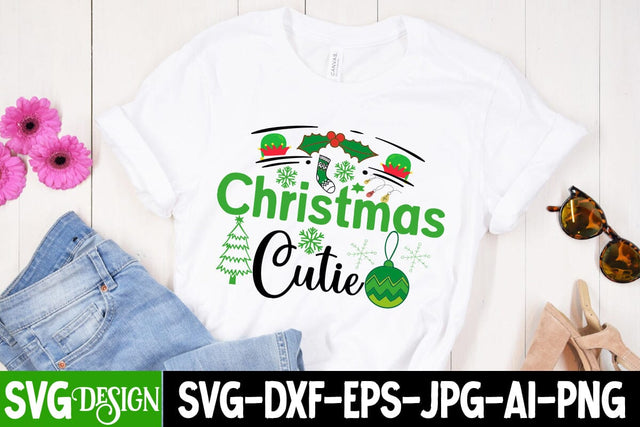 Christmas Cutie SVG Cut File, Christmas Cutie Sublimation PNG, Christmas SVG Design, Christmas SVG Cut File, Christmas SVG Quotes, Merry Christmas SVG Design, Christnmas Sublimation PNG SVG BlackCatsMedia 