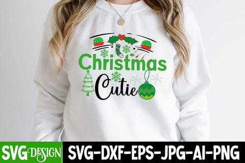 Christmas Cutie SVG Cut File, Christmas Cutie Sublimation PNG, Christmas SVG Design, Christmas SVG Cut File, Christmas SVG Quotes, Merry Christmas SVG Design, Christnmas Sublimation PNG SVG BlackCatsMedia 