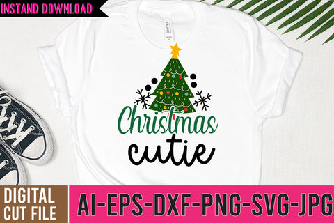 Christmas Cutie SVG Cut File ,Christmas SVG Bundle SVG BlackCatsMedia 