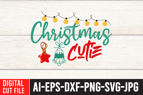 Christmas Cutie SVG Cut File , Christmas SVG Bundle SVG BlackCatsMedia 
