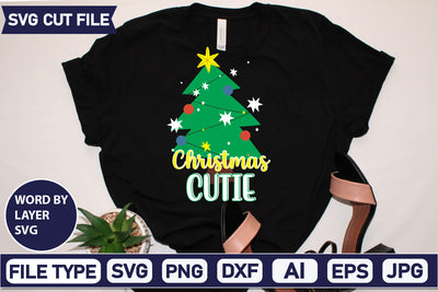 Christmas Cutie Svg Cut File,SVGs,quotes-and-sayings,food-drink,mini-bundles,print-cut,on-sale, SVG DesignPlante 503 
